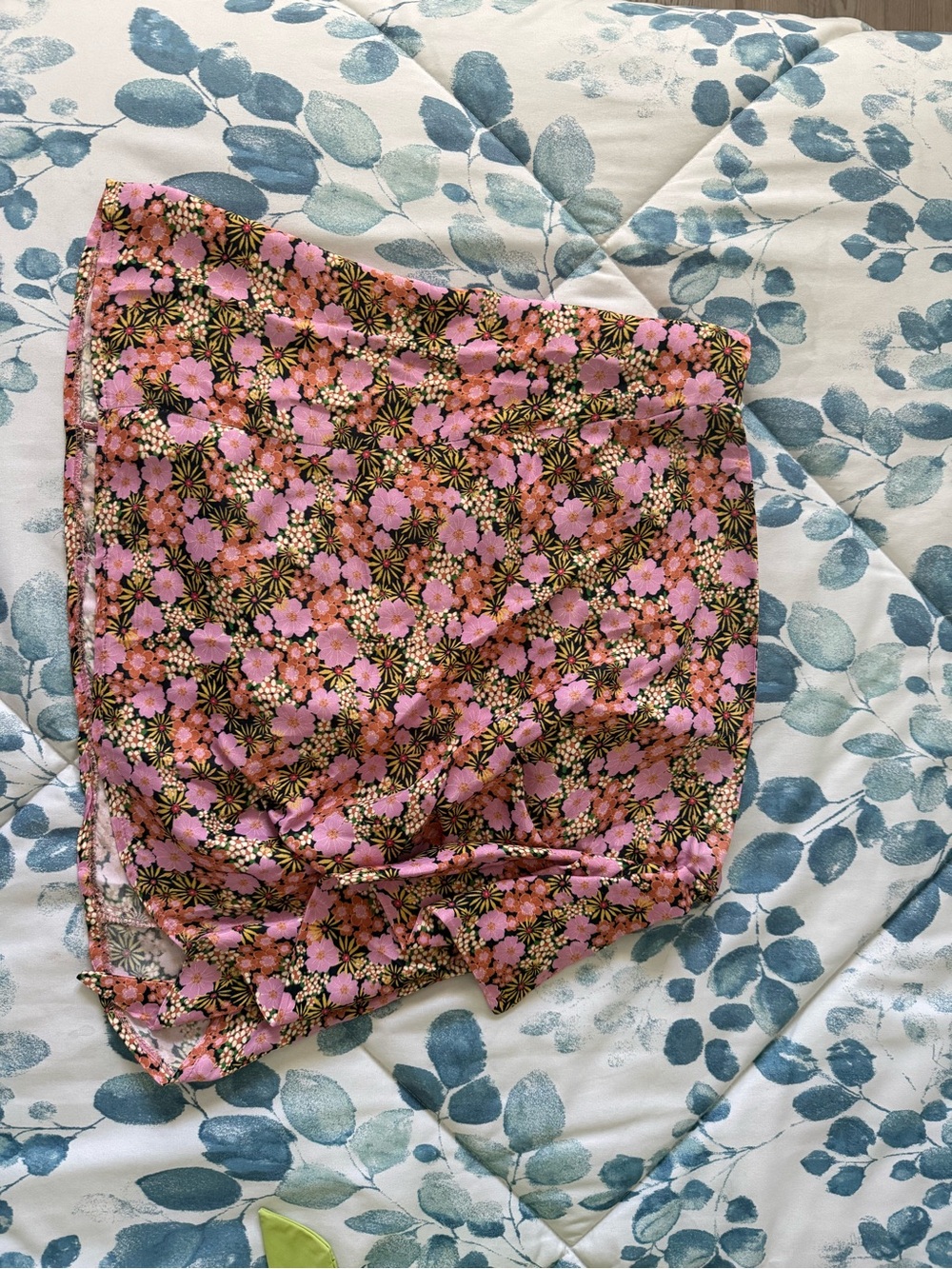 Topshop Pink Floral Mini Skirt